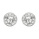 18ct White Gold 0.36ct Diamond Ribbon Edge Stud Earrings E2383
