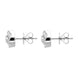 18ct White Gold 0.36ct Diamond Ribbon Edge Stud Earrings E2383