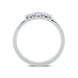 18ct White Gold 0.36ct Diamond Trilogy Bar Set Ring. FEU-440