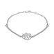 18ct White Gold 0.37ct Diamond Double Strand Flower Bracelet, B1018. 