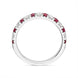 18ct White Gold 0.37ct Ruby Diamond Half Eternity Ring FEU-2006