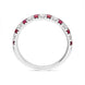 18ct White Gold 0.37ct Ruby Diamond Half Eternity Ring FEU-2042