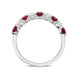 18ct White Gold 0.38ct Ruby Diamond Half Eternity Ring R1088