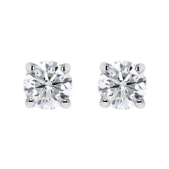 18ct White Gold 0.40ct Diamond Solitaire Brilliant Cut Stud Earrings