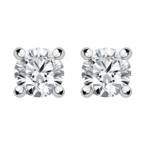 18ct White Gold 0.40ct Diamond Solitaire Stud Earrings FEU2106