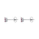 18ct White Gold 0.41ct Ruby Diamond Floral Cluster Earrings, FEU-1209.