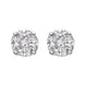 18ct White Gold 0.44 Carat Diamond Cluster Stud Earrings. FEU-110