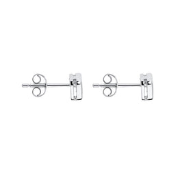 18ct White Gold 0.45ct Diamond Heart Stud Earrings, FEU-103.