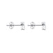 18ct White Gold 0.45ct Diamond Heart Stud Earrings, FEU-103.