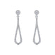 18ct White Gold 0.45ct Diamond Open Pear Drop Earrings, FEU-1385.