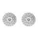 18ct White Gold 0.46ct Diamond Round Cluster Stud Earrings, AE00126-P. 