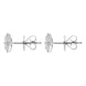 18ct White Gold 0.46ct Diamond Round Cluster Stud Earrings, AE00126-P. 