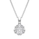 18ct White Gold 0.46ct Diamond Triangle Heart Edged Necklace FEU-1982
