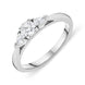 18ct White Gold 0.48ct Diamond Brilliant Cut Trilogy Ring, FEU-1182.
