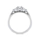 18ct White Gold 0.48ct Diamond Brilliant Cut Trilogy Ring, FEU-1182.