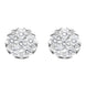 18ct White Gold 0.48ct Diamond Triangle Edge Stud Earrings FEU-1973