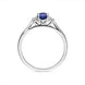 18ct White Gold 0.49ct Sapphire Diamond Oval Trilogy Ring FEU-2033
