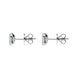 18ct White Gold 0.50ct Diamond Cushion Cluster Stud Earrings, FEU-108.