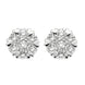 18ct White Gold 0.50ct Diamond Heart Edge Stud Earrings, E2379.
