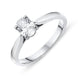18ct White Gold 0.50ct Diamond Oval Cut Solitaire Ring, FEU-1322.