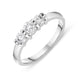 18ct White Gold 0.50ct Diamond Trilogy Bar Set Ring. FEU-445.