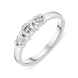 18ct White Gold 0.50ct Diamond Trilogy Bar Set Ring, FEU-443.