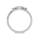 18ct White Gold 0.50ct Diamond Trilogy Bar Set Ring, FEU-443.