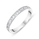 18ct White Gold 0.51ct Diamond Channel Set Half Eternity Ring, FEU-857.