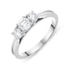 18ct White Gold 0.53ct Diamond Brilliant Cut Trilogy Ring, FEU-1316.