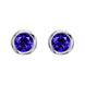 18ct White Gold 0.52ct Tanzanite Round Stud Earrings FEU-2223
