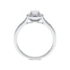 18ct White Gold 0.55ct Diamond Brilliant Cut Halo Ring, FEU-465.