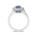  18ct White Gold 0.60ct Diamond 0.77ct Sapphire Claw Set Cluster Ring FEU-947