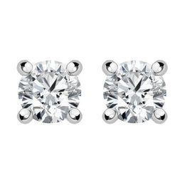 18ct White Gold 0.65ct Diamond Brilliant Cut Stud Earrings, FEU-1309.