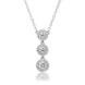 18ct White Gold 0.65ct Diamond Graduated Drop Necklace FEU-1278
