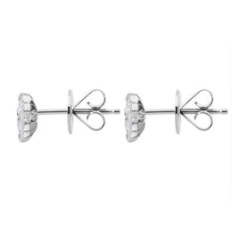 18ct White Gold 0.67ct Diamond Triangle Edge Stud Earrings FEU-1958