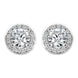 18ct White Gold 0.69ct Diamond Halo Stud Earrings, FEU-1252.