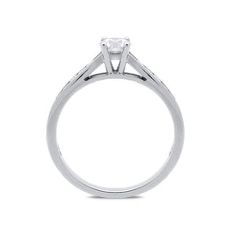 18ct White Gold 0.70ct Diamond Brilliant Cut Solitaire Ring, FEU-682.
