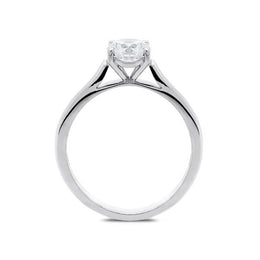 18ct White Gold 0.71ct Diamond Brilliant Cut Solitaire Ring, FEU-479.