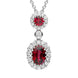 18ct White Gold 0.72ct Ruby 0.23ct Diamond Necklace. FEU-1400. 