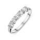 18ct White Gold 0.75ct Diamond Five Stone Bar Set Ring. feu-840.