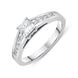 18ct White Gold 0.78ct Diamond Princess Cut Solitaire Ring, FEU-482.