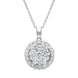 18ct White Gold 0.78ct Diamond Round Necklace FEU-1979