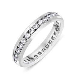 18ct White Gold 0.80ct Diamond Channel Set Eternity Ring. FEU-832.