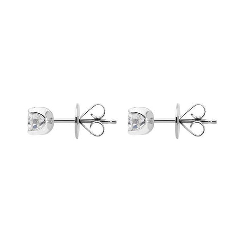 18ct White Gold 0.80ct Diamond Solitaire Brilliant Cut Stud Earrings FEU-097