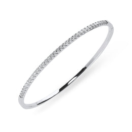 18ct White Gold 0.92ct Diamond Bangle, B1120.