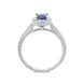 18ct White Gold 0.85ct Sapphire Diamond Cushion Cluster Ring