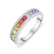 18ct White Gold 1.03ct Rainbow Sapphire Diamond Ring, HBM-096.