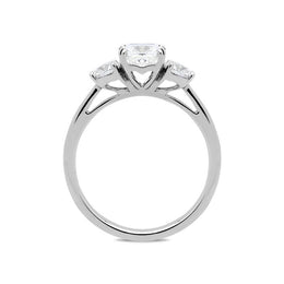 18ct White Gold 1.38ct Diamond Trilogy Ring R1117