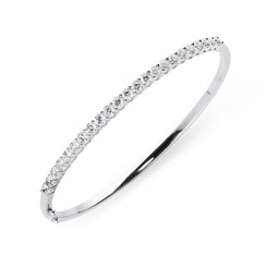 18ct White Gold 2.02ct Diamond Bangle, B1119.