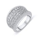 18ct White Gold 2.09ct Diamond Concave Dress Ring, DAS-004.